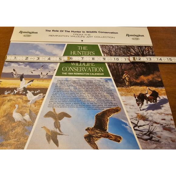 1984 Vintage Remington DuPont Calendar Hunting and Wildlife Memorabilia - Picture 2 of 8